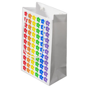 LGBT Rainbow Flowers Gay Pride Freedom & Equality  Small Gift Bag