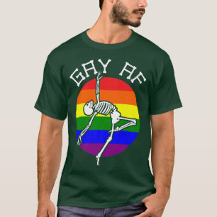 LGBT Rainbow Gay AF Skeleton Nonbinary Love T-Shirt