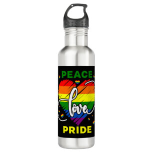 Lgbt Rainbow Gay Peace Love Pride 710 Ml Water Bottle