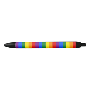 LGBT Rainbow Gay Pride Flag Black Ink Pen