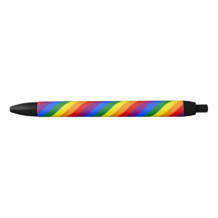 LGBT Rainbow Gay Pride Flag Black Ink Pen