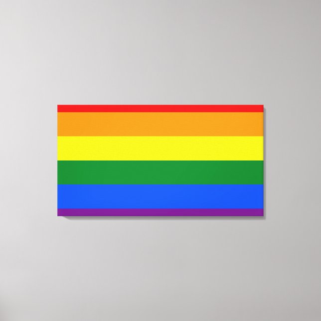 LGBT Rainbow Gay Pride Flag Canvas Print (Front)