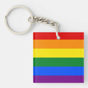 LGBT Rainbow Gay Pride Flag Key Ring