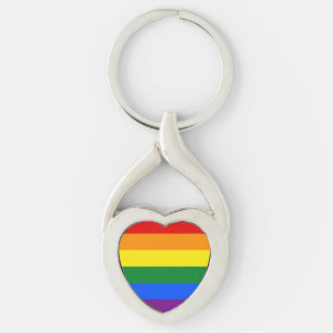 LGBT Rainbow Gay Pride Flag Key Ring