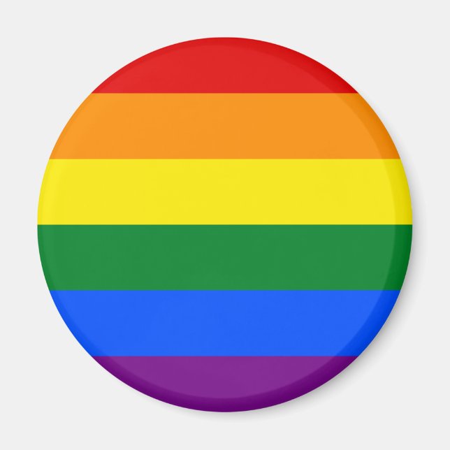 LGBT Rainbow Gay Pride Flag Magnet (Front)