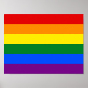 LGBT Rainbow Gay Pride Flag Poster