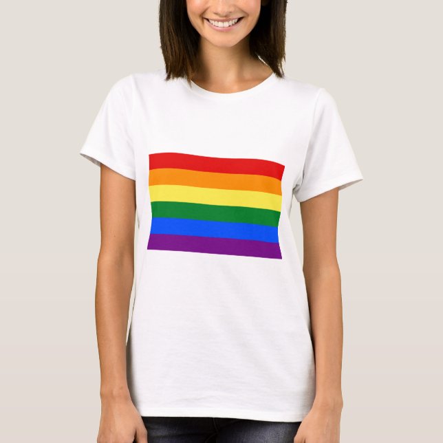 LGBT Rainbow Gay Pride Flag T-Shirt (Front)