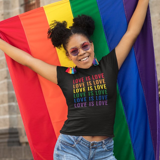 LGBT Rainbow Gay Pride Love is Love T-Shirt (Creator Uploaded)