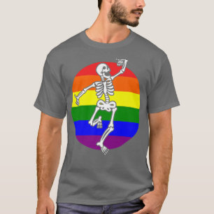 LGBT Rainbow Gay Skeleton seual Identity T-Shirt