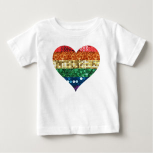 lgbt rainbow heart baby T-Shirt