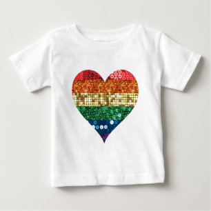 lgbt rainbow heart baby T-Shirt