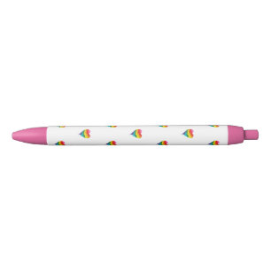 LGBT Rainbow Heart Blue Ink Pen