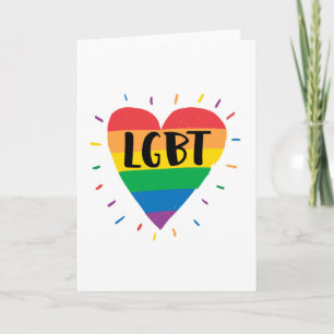 LGBT Rainbow Heart Card