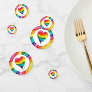 LGBT Rainbow Heart Confetti