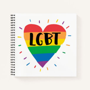 LGBT Rainbow Heart Notebook