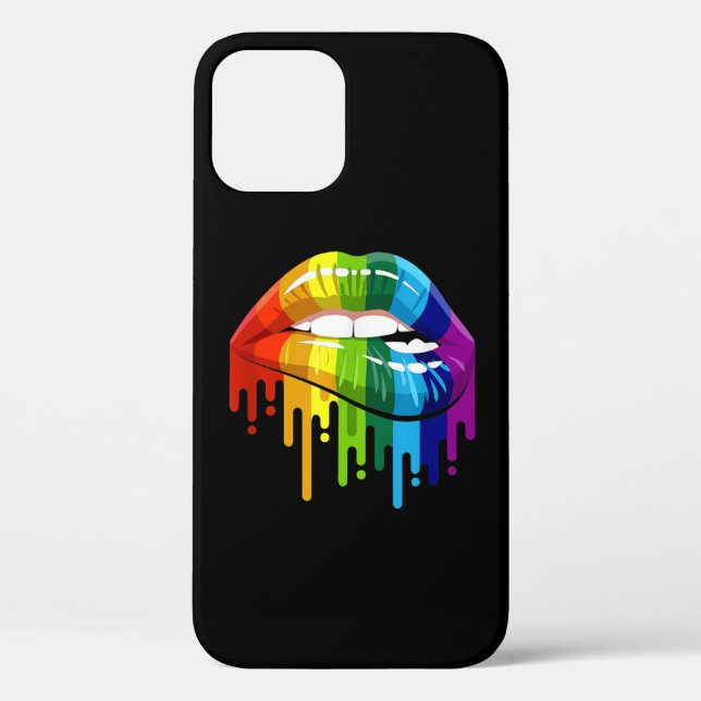 LGBT Rainbow Lip Gay Pride Case-Mate iPhone Case (Back)