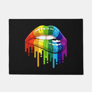 LGBT Rainbow Lip Gay Pride Doormat