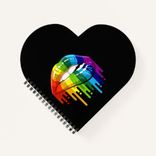 LGBT Rainbow Lip Gay Pride Notebook
