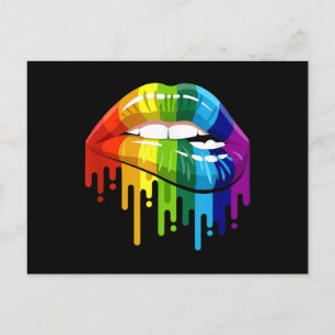 LGBT Rainbow Lip Gay Pride Postcard