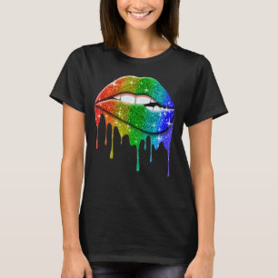 Lgbt Rainbow  Lips Pride  Gay Homosexual Lesbian T-Shirt