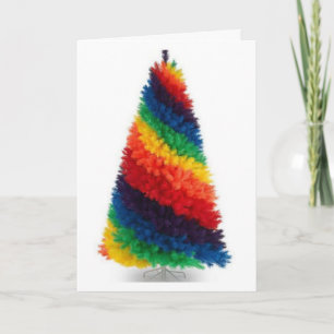 LGBT rainbow multi coloured Christmas Card.... Holiday Card