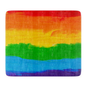 LGBT Rainbow Oil Paint Cutting Board – Gay Lesbian