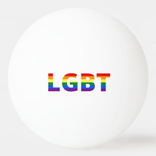 Lgbt Rainbow Ping Pong Ball