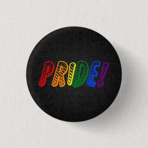 LGBT rainbow pride black button