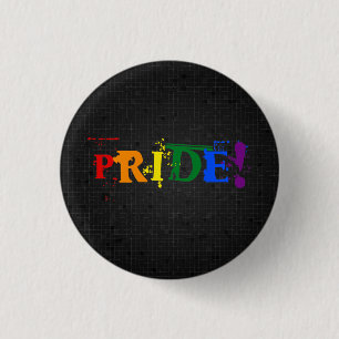 LGBT rainbow pride black button