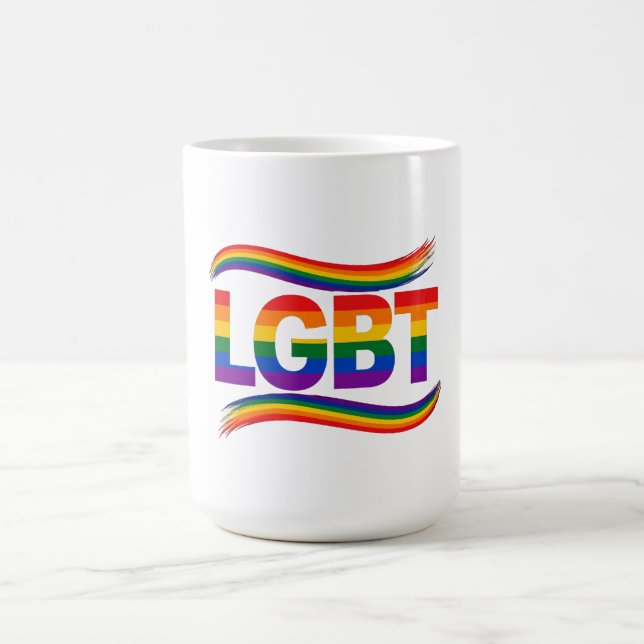 LGBT Rainbow Pride Coffee Mug (Center)