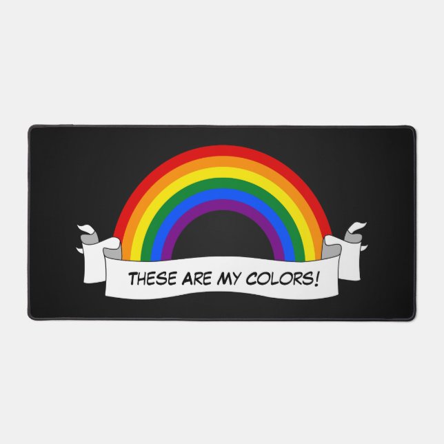 LGBT rainbow pride   Desk Mat (Front)