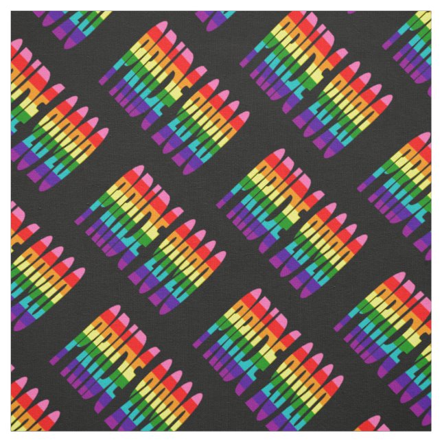 LGBT Rainbow Pride Flag Colours Gay Pride 2020 Fabric (Swatch)
