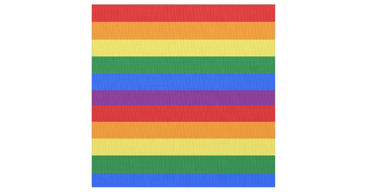 Lgbt Rainbow Pride Flag Fabric Zazzle 5417
