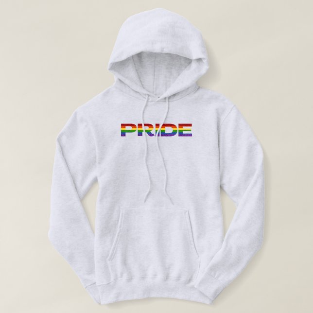 LGBT Rainbow Pride Glitter Hoodie (Design Front)