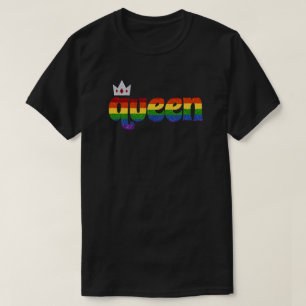 LGBT Rainbow Pride Glitter Queen T-Shirt