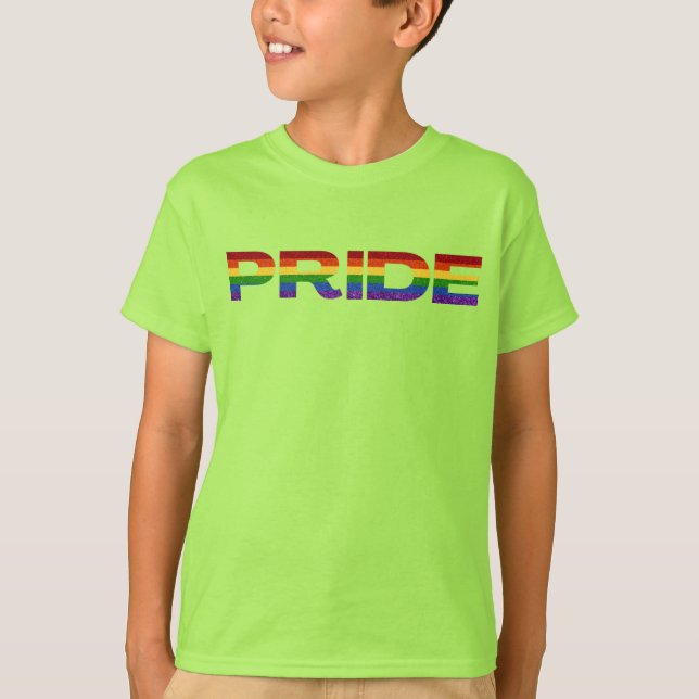 LGBT Rainbow Pride Glitter T-Shirt (Front)