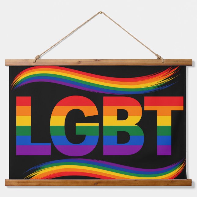 LGBT Rainbow Pride Hanging Tapestry (Front)