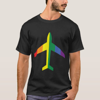 LGBT Rainbow Pride Jet Airplane T-Shirt