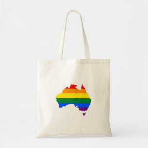 LGBT rainbow pride map of Australia Tote Bag