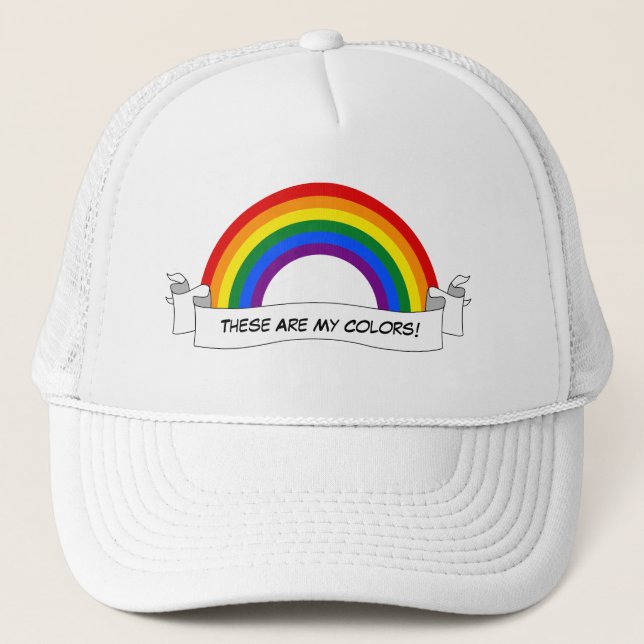 LGBT rainbow pride  Mousepad Trucker Hat (Front)