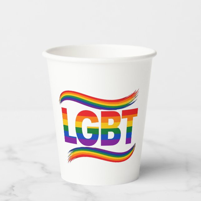 LGBT Rainbow Pride Paper Cups (Front)