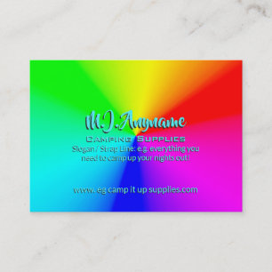 LGBT Rainbow Radial Colours Camping Supplies Business Card