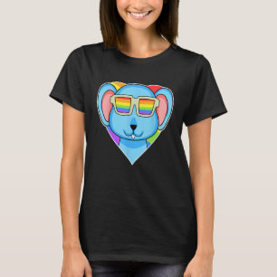 LGBT Rainbow  Rat  Gay Pride  LGBT Heart Animal Mo T-Shirt