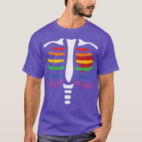 LGBT Rainbow Skeleton T-Shirt