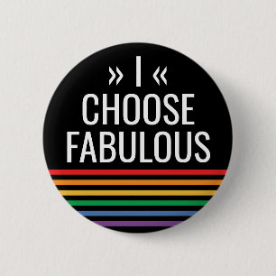 LGBT Rainbow Striped Black Custom Gay Pride 6 Cm Round Badge