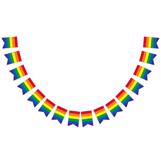 Lgbt rainbow stripes gay pride bunting  (All)