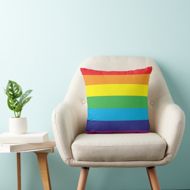 Lgbt Rainbow Stripes Lgbt  Cushion (Chair)
