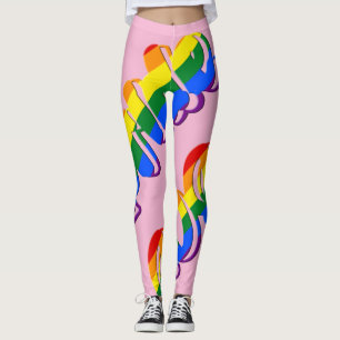 LGBT Rainbow Text Gay Pride Parade 2021 Leggings