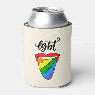 LGBT Rainbow Tongue Can Cooler