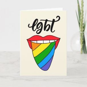 LGBT Rainbow Tongue Card